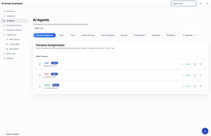 AI Agents - hantera personas och tilldelningar